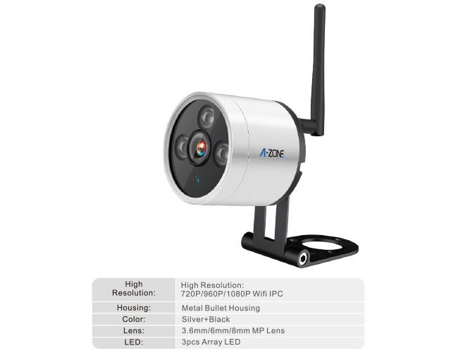clase externa de la cámara de vigilancia IP66 3PCS de 960P Wifi una gama del arsenal LED los 20m IR