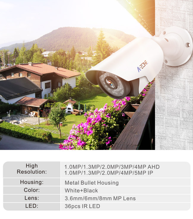 equipos de la cámara CCTV del IP del canal 2MP 4, sistema de seguridad del IP Nvr de Hd de la bala del metal