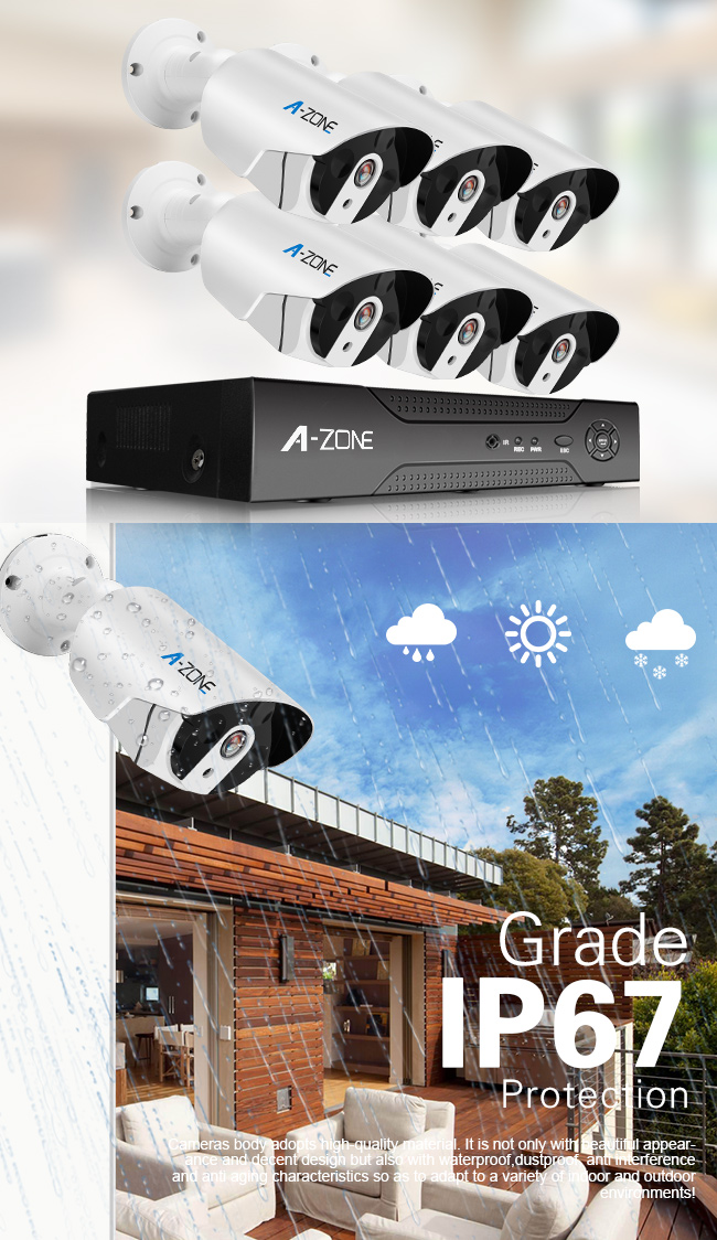 4 equipo de la cámara IP de Nvr HD 2MP del canal al aire libre para el teléfono de Smart de la seguridad en el hogar