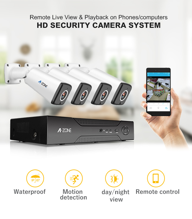 sistema al aire libre de la cámara IP de Nvr de los equipos de la cámara CCTV del IP 1080P 4CH 2 años de garantía