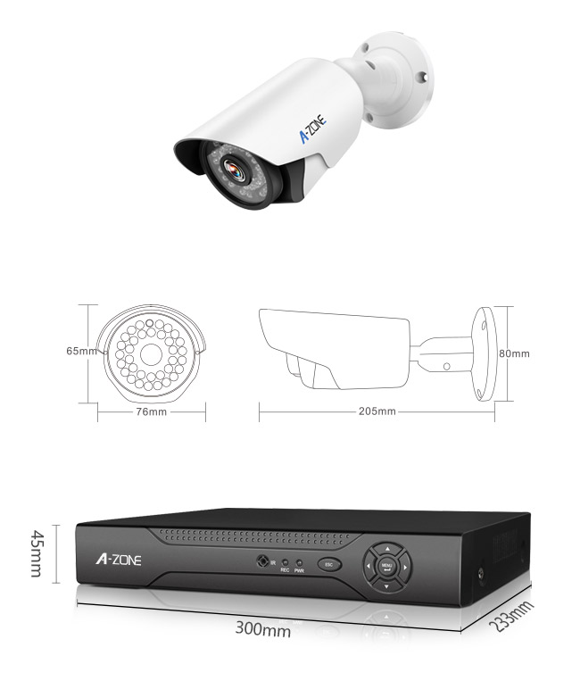 Equipo IP66, sistema de vigilancia de la cámara CCTV del Poe del canal de la prenda impermeable 2 del Poe Nvr
