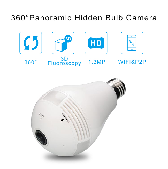 Cámara panorámica de mini 360 Vr, megapíxeles de la cámara de seguridad 2,0 de la lente de HD Fisheye