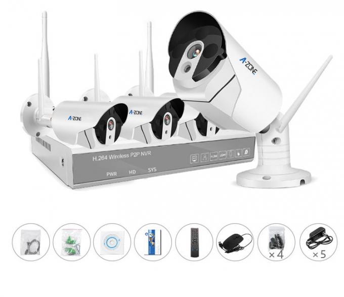 equipo de la cámara CCTV de la radio de 1.0MP 720P 4, equipo de la cámara de seguridad de la casa 